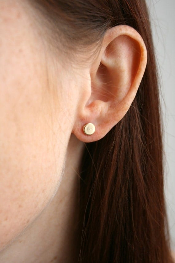 Items Similar To Gold Circle Earrings On Etsy