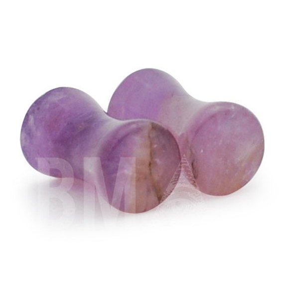 raw amethyst plugs