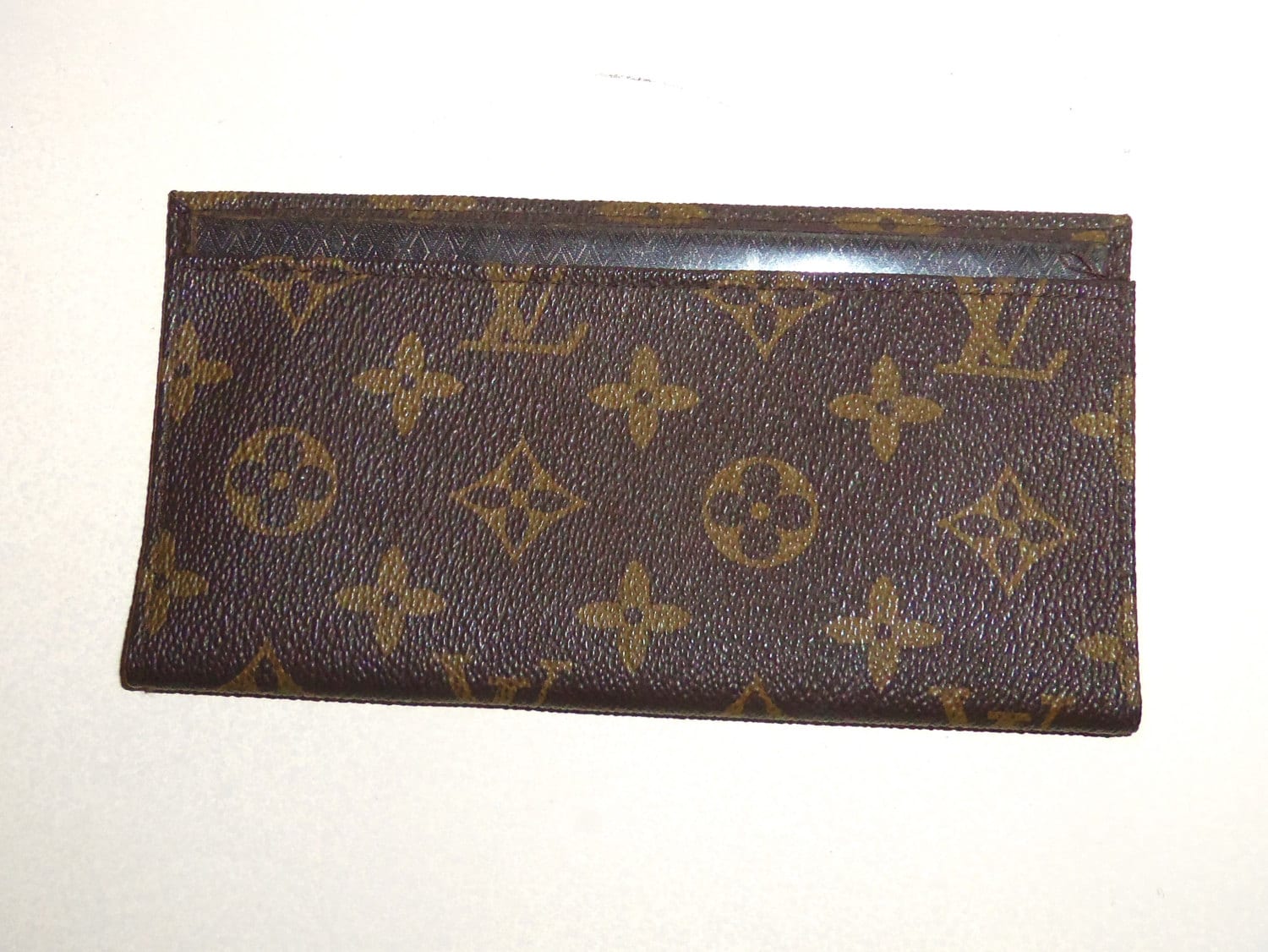 Vintage Louis Vuitton Checkbook Cover Wallet 1980&#39;s by Avaricia