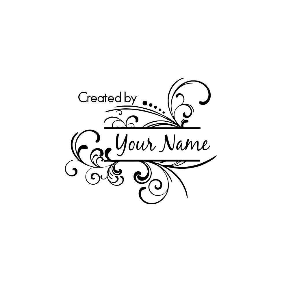 Personalized Custom Made Name Unmounted Rubber Stamps C18