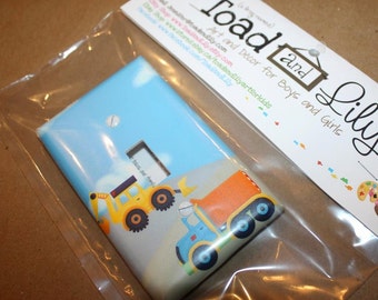 Bright Construction Kids Bedroom Baby Nursery Single Light Switch Cover LS0012