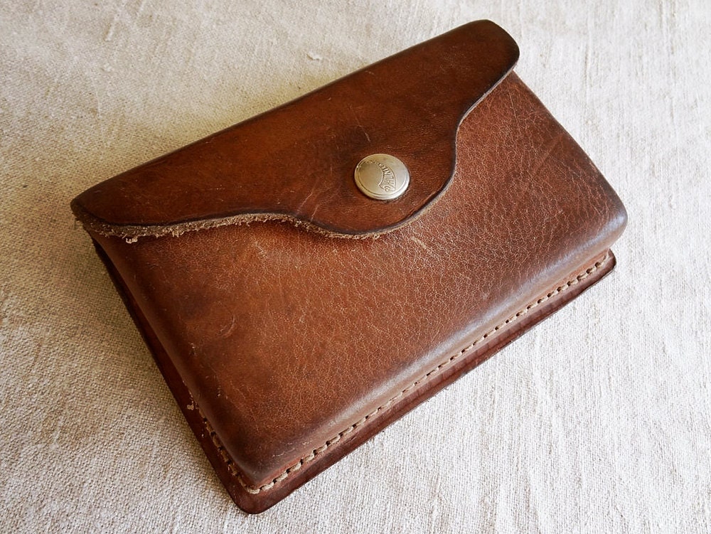 Vintage Leather Ammo Pouch Great Patina Perfect Belt 