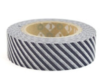 mt Washi Masking Tape - Grey Stripes (Discontinued) (15m roll)