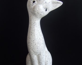 REDUCED Mid Century Art Pottery Cat Kitty Retro Vintage Sculpture