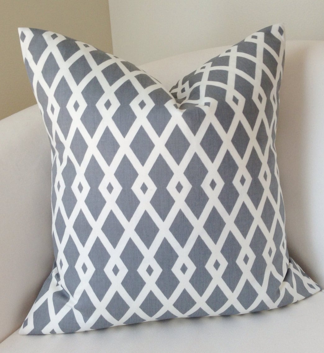 Gray Pillow Decorative Throw Pillow Cover Couch Cushion Accent