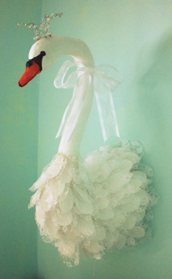 Items similar to Swan wall decoration faux taxidermy on Etsy