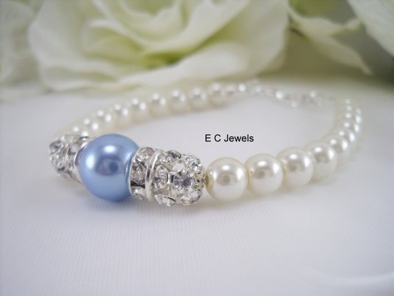 Items similar to Something Blue Luxe Elegance Bracelet on Etsy