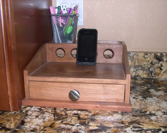 Cell Phone Charging Station- Cherry