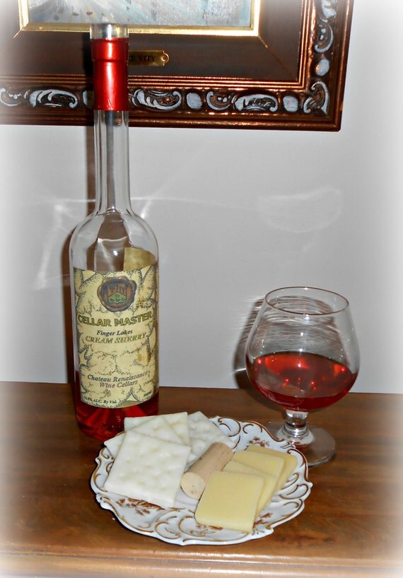 Fake Sherry Wine Set Cellar Master Bottle With by FakeFoodDecor