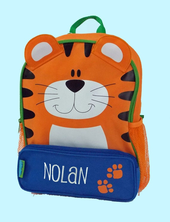 Personalized Stephen Joseph Sidekicks Backpack TIGER Themed