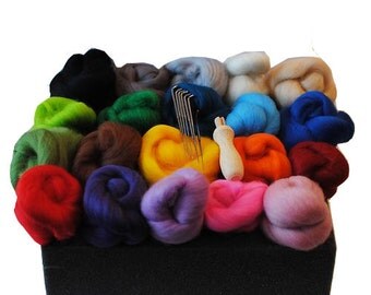 Heidifeathers Starter Needle Felting Kit - with Handle