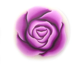 Fimo Cane Polymer Clay Cane Purple Rose Millefiori Cane