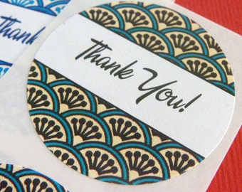 items similar to 80 thank you labels with four different fonts s 09