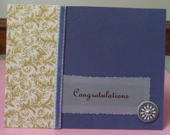 Elegant Congratulations Greeting Card by enchantingdreams on Etsy