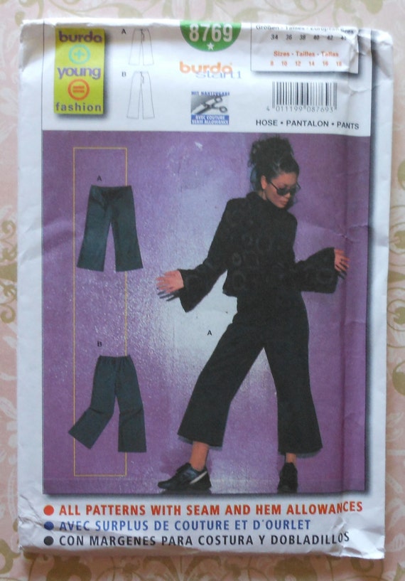 HIp Hop Dance Pants Sewing Pattern UNCUT Burda 8769 Sizes 8-18