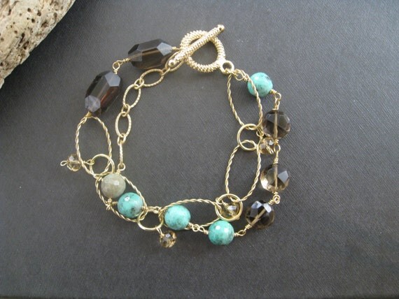 Chrysoprase Bracelet, Gemstone Bracelet, Bohemian Bracelet, Emerald ...