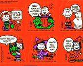 Vintage 1980s CHARLIE BROWN HALLOWEEN Stickers from Hallmark - Snoopy / Peanuts