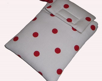 Red Polka Dot Smart Phone Mobile Cellphone Ipod Gadget Case Pouch Sock PADDED