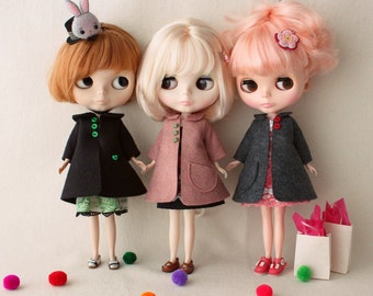 Vintage Swing Coat pdf Pattern for Blythe Dolls