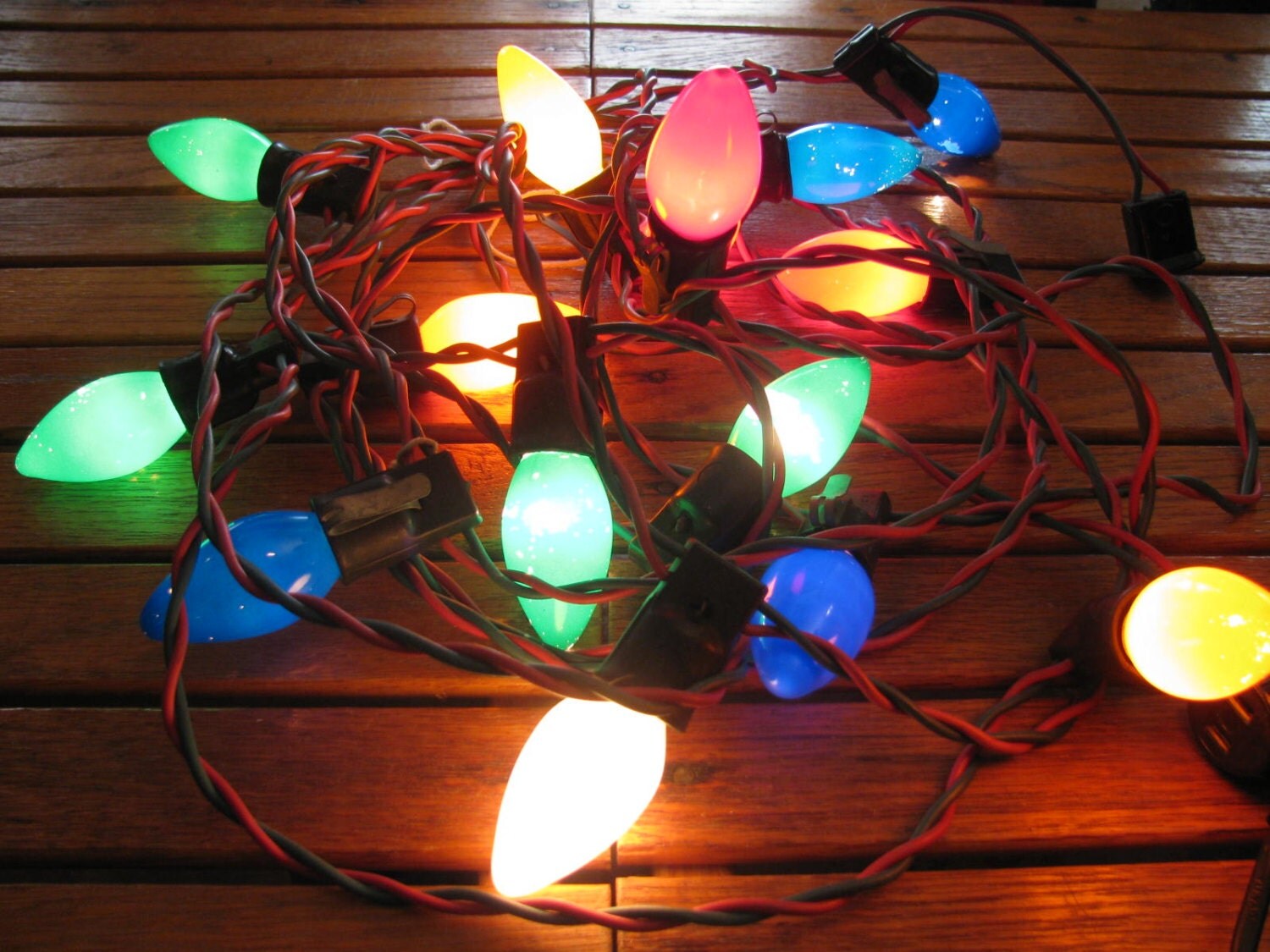 vintage 1960s 15 big c9 lights string strand christmas tree vintage 1960s 15 big c9 lights string strand christmas tree