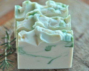 Rosemary Mint Soap - Natural Soap Artisan Soap - Essential Oils - Organic Sustainable Palm Oil