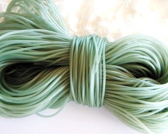 Rubber Cord tube 2mm(0,08in), hole 0,8mm(0,03in), PVC, Mat Light Green- 4,5m/5 yards(1 piece)