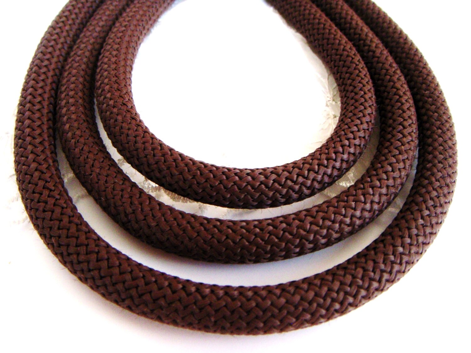 Braided Trim Rope Cord Semisoft Climbing Cord Brown Striped