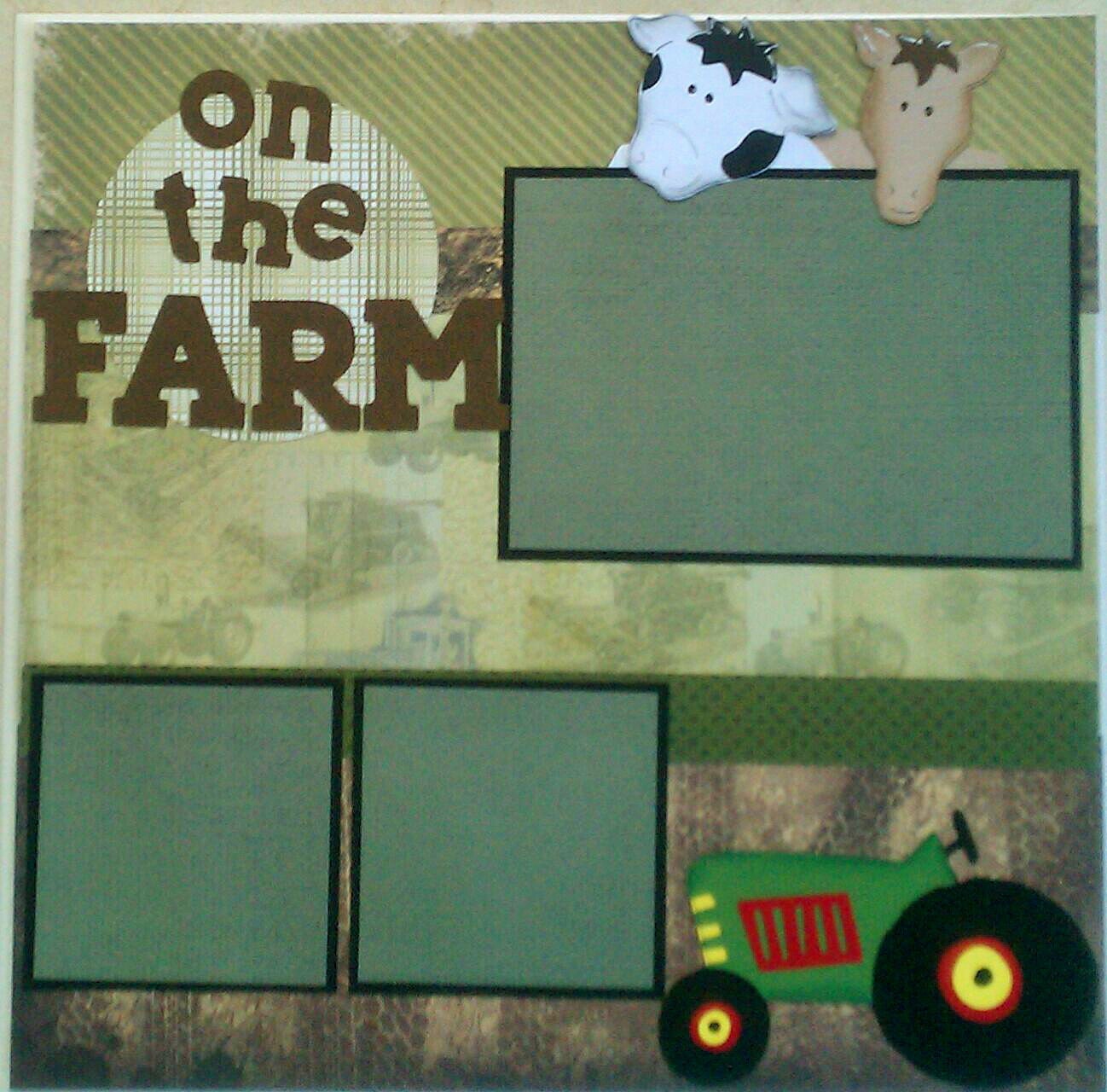 On the Farm 12x12 premade scrapbook layout page Ohioscrapper