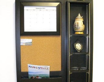 Adjustable Shelf Message Center with Cell Phone Holder and 8x10 Calendar Frame