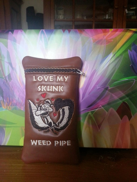 Custom skunk weed pipe pouch