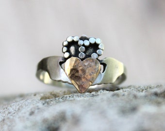 Handcrafted Modern Claddagh Ring