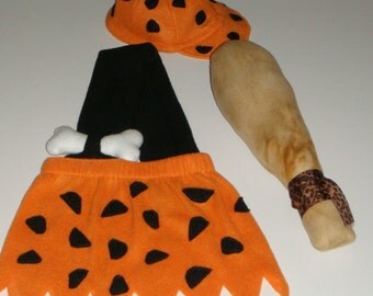 Bamm Bamm Costume - made to order - Hat and Club included