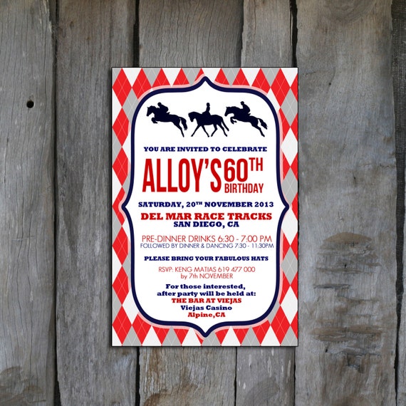 Horse Racing Birthday Invitations 5