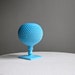 Vintage Westmoreland Blue Milk Glass Ivy Ball Vase English Hobnail - Round Sphere Geometric