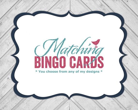 BINGO CARDS, printable or printed, baby shower games, bridal shower activities, wedding party games Il_570xn
