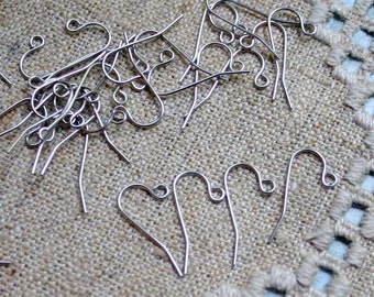100pcs Earwire Earhook Stainless Steel Fishhook 11mm With Open Loop 21 Gauge