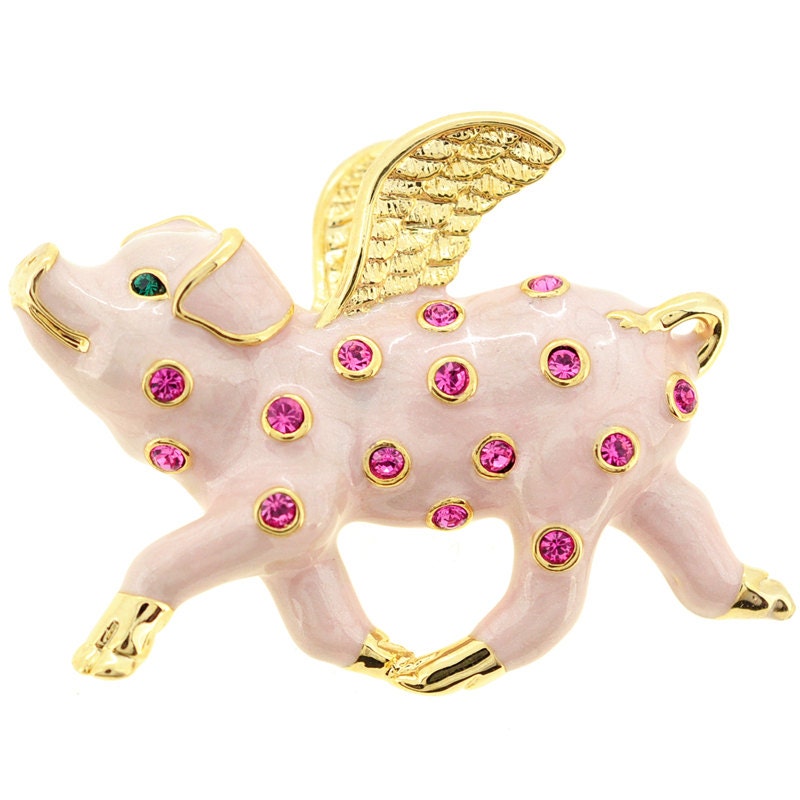 Pink Pig Pin Animal Brooch Pin 1011051