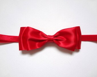 Red Bow Headband. Red Satin Bow Headband. Red Baby Headband, Baby Girls Hair Accessories, Baby Hair Accessories. Snow White. Red. Halloween