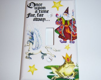 Whimsical Once Upon a Time single light switch cover