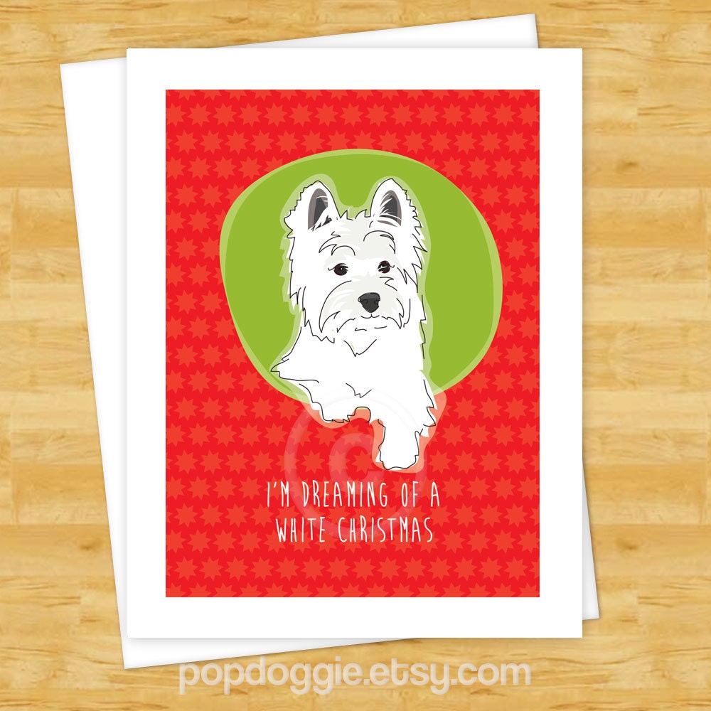 Dog Christmas Cards West Highland White Terrier Dreaming of