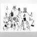 60% OFF CLEARANCE SALE - Toppling City in Black and White - Print Made from my Original Ink Pen Drawing, Size 8x10, Final Sale