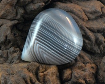 Botswana Agate pear cut cabochon untreated natural gemstone 27 cts