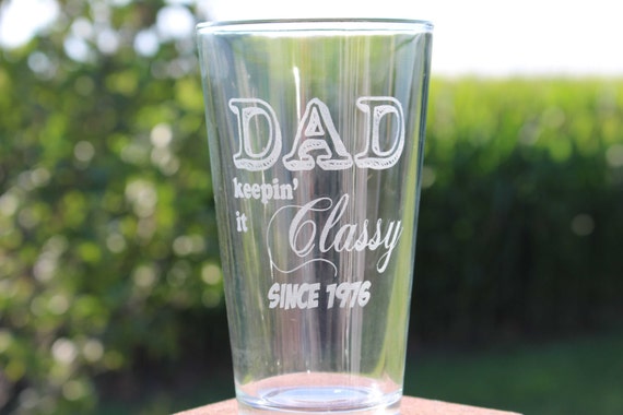 dad beer glass