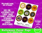 Halloween Printable Favor Tags Great for Halloween Candy Wrappers, Halloween Labels DIY Printables Instant Download Il_170x135