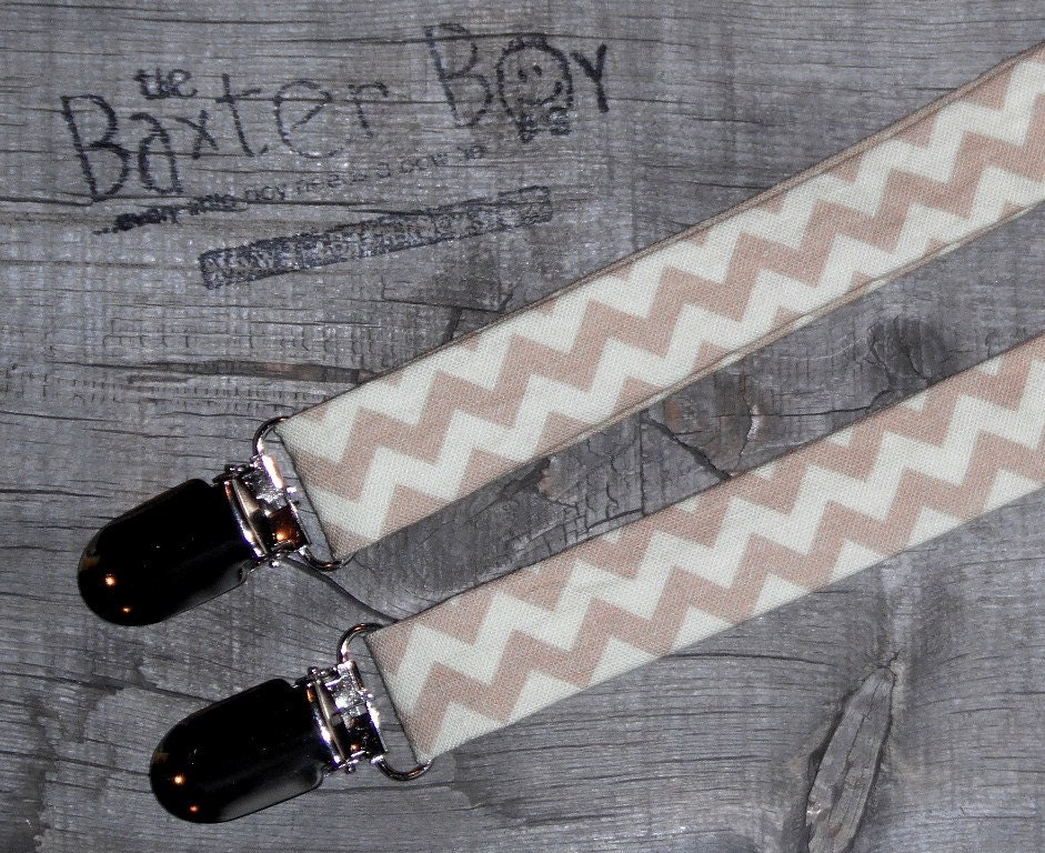 Tan chevron suspenders little boy suspenders photo prop