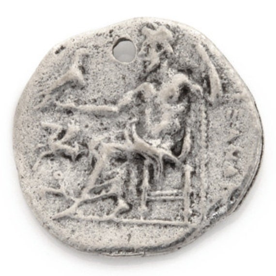 Casting16mm Roman Small Coin PendantAntique SilverQuantity