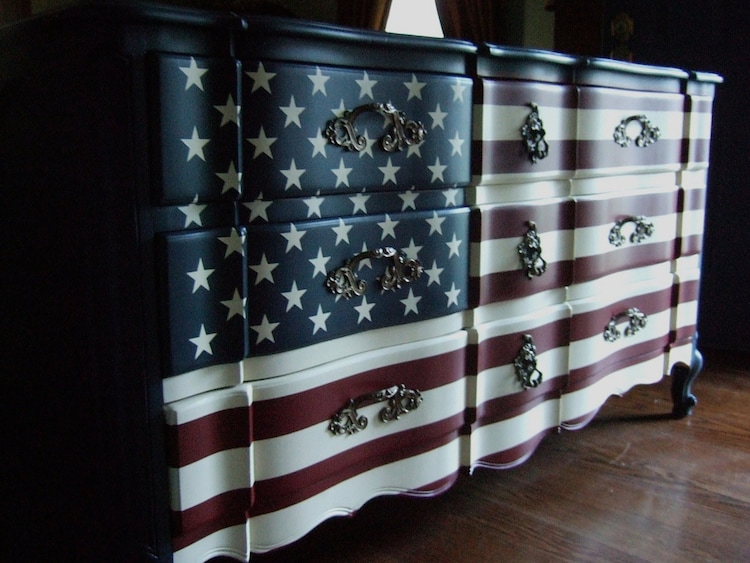 The Waving American Flag Dresser by Artisan8 on Etsy