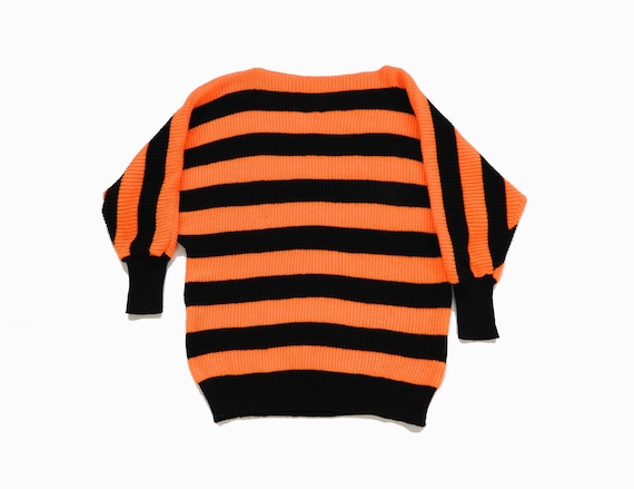 sale striped sweater orange black vintage 1980s sale striped sweater orange black vintage 1980s