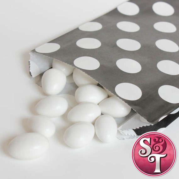 Dot Black Goodie Favor Treat Bags - Qty 12 Il_570xn