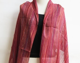 SC1, V Northern Tribe Dark Red Cotton Scarf